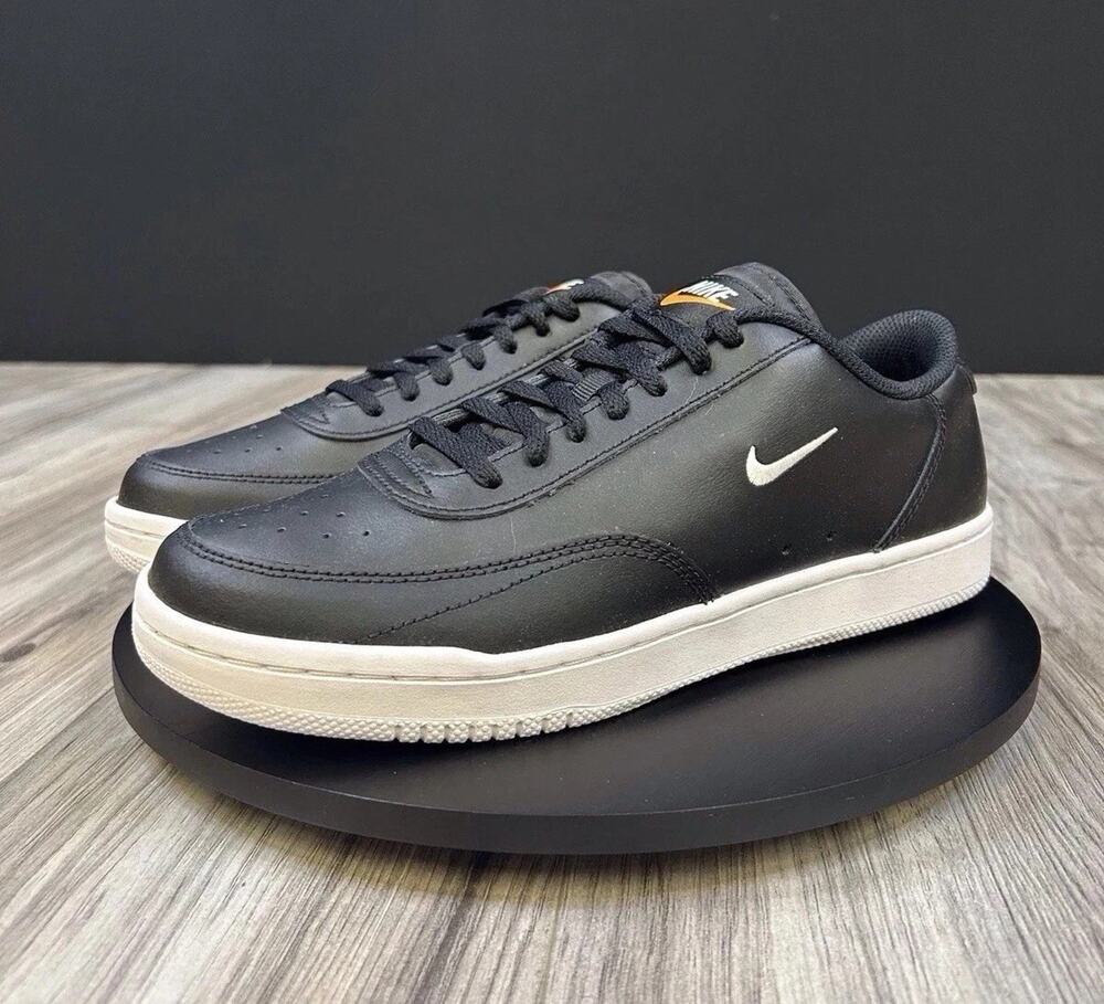 NIKE W Court Vintage Black White CJ1676-001 Womens Leather Sneakers Size 9.5 NEW